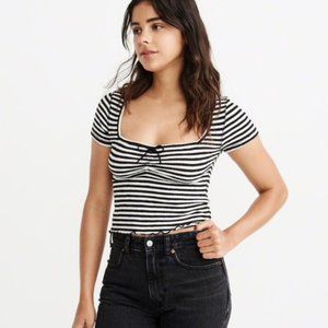 Abercrombie & Fitch Square Neck Ribbed Top, NWT